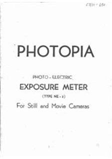 Photopia NE 3 manual. Camera Instructions.